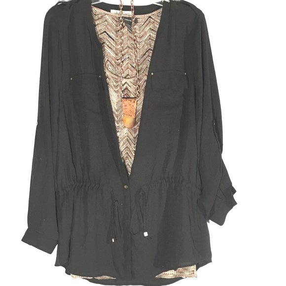 Black Rainn Tops - Anticulture Styled for Posh shirts and a Necklace
